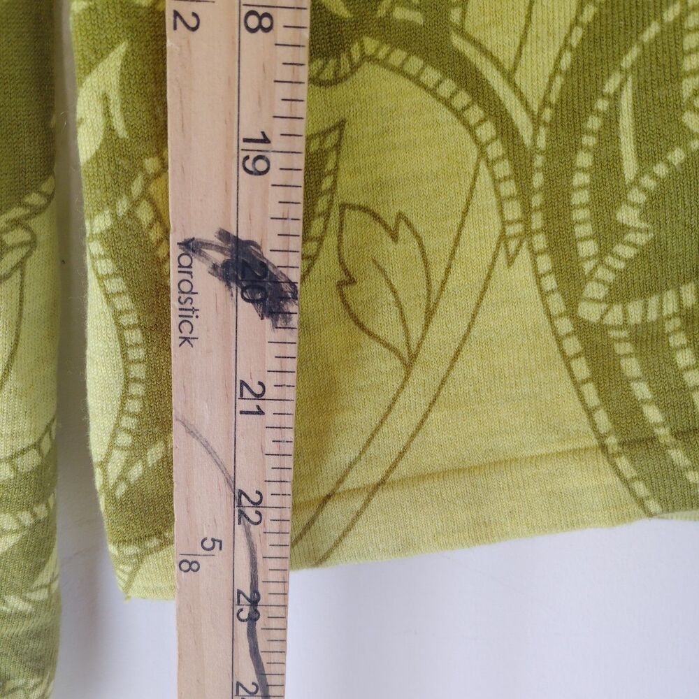 Charlotte Tarantola wool blend novelty print cardigan sweater Sz S - Picture 6 of 12